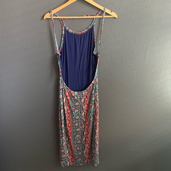 🔆NWOT Lulu’s Boho Multi-Print Backless Midi Dress - Picture 5 of 8